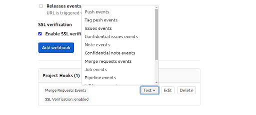 GitLab Webhook - Test Webhook